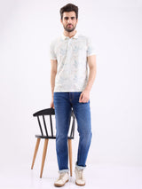 Men Jeans Regular Fit Dark Blue Mid Rise