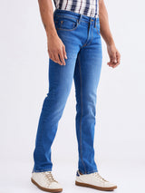Men Jeans Regular Fit Blue Mid Rise