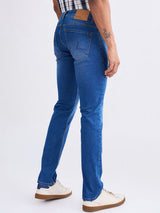 Men Jeans Regular Fit Blue Mid Rise