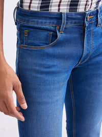 Men Jeans Regular Fit Blue Mid Rise