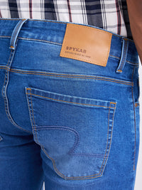 Men Jeans Regular Fit Blue Mid Rise
