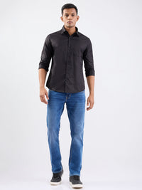 Men Jeans Regular Fit Blue Mid Rise