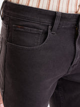 Men Jeans Regular Fit Brown Mid Rise