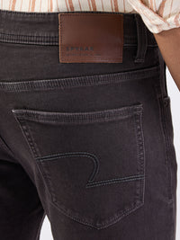 Men Jeans Regular Fit Brown Mid Rise
