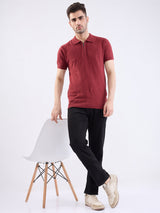 Men Jeans Regular Fit Black Mid Rise