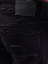 Men Jeans Regular Fit Black Mid Rise