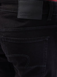 Men Jeans Regular Fit Black Mid Rise