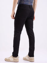Men Jeans Slim Fit Black Mid Rise