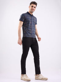 Men Jeans Slim Fit Black Mid Rise