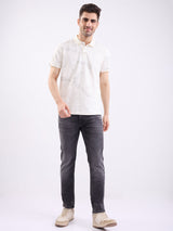 Men Jeans Regular Fit Black Mid Rise