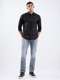 Men Jeans Regular Fit Grey Mid Rise