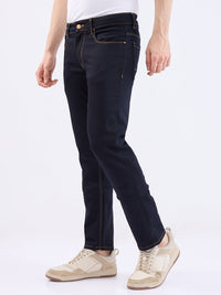 Men Jeans Regular Fit Blue Mid Rise