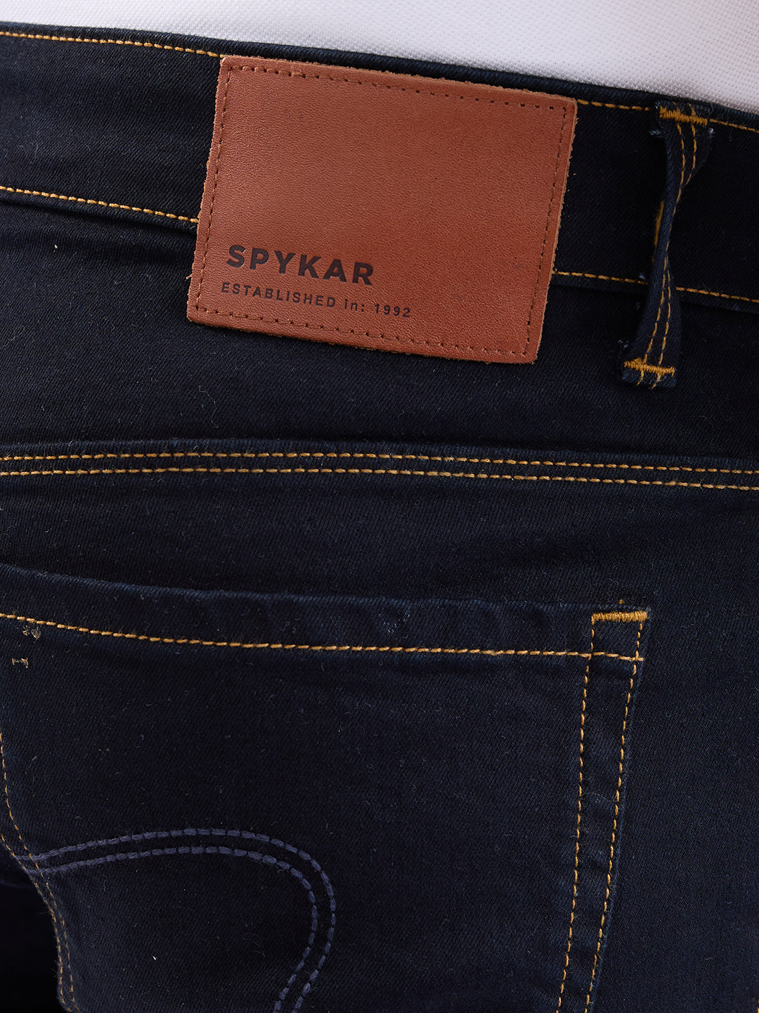 Spykar Raw Blue Mid Rise Regular Fit Casual Jeans For Men