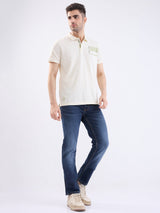 Men Jeans Regular Fit Dark Blue Mid Rise