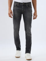 Men Rover Jeans Regular Fit Black Mid Rise