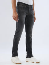 Men Rover Jeans Regular Fit Black Mid Rise
