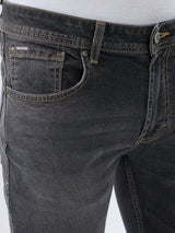 Men Rover Jeans Regular Fit Black Mid Rise