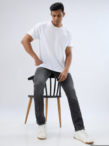 Men Rover Jeans Regular Fit Black Mid Rise