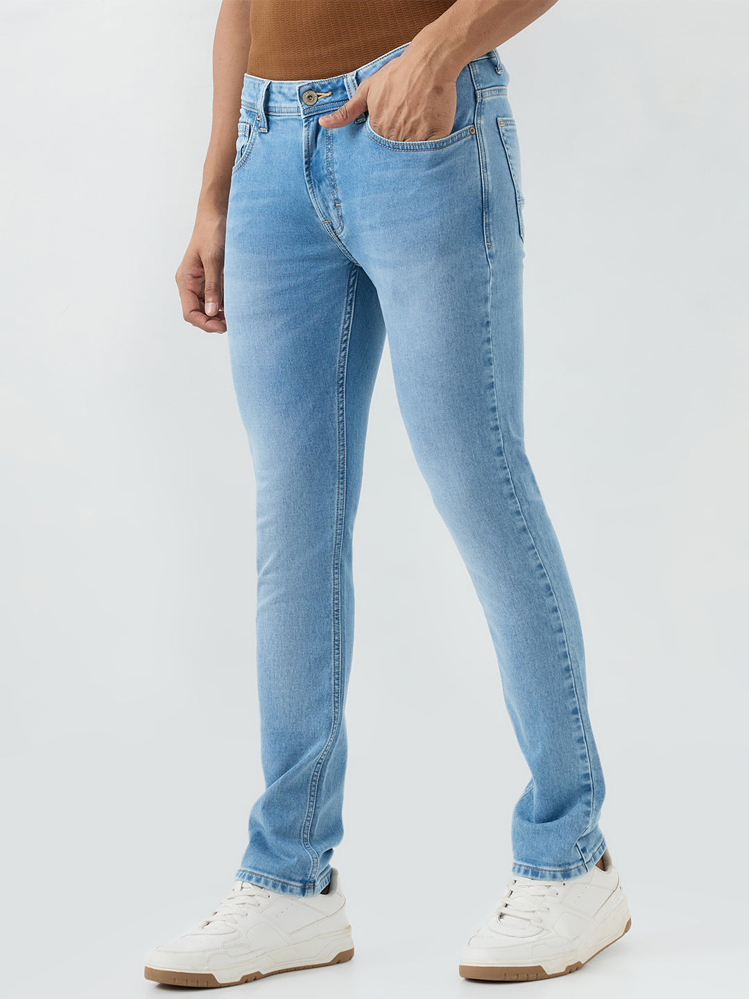 Men Rover Jeans Regular Fit Blue Mid Rise