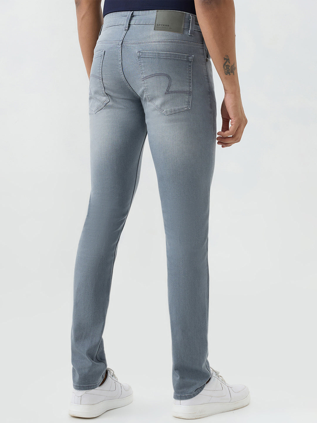 Men Rover Jeans Regular Fit Grey Mid Rise