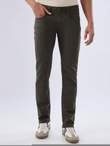 Men Rover Jeans Regular Fit Green Mid Rise