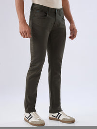 Men Rover Jeans Regular Fit Green Mid Rise