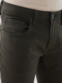 Men Rover Jeans Regular Fit Green Mid Rise