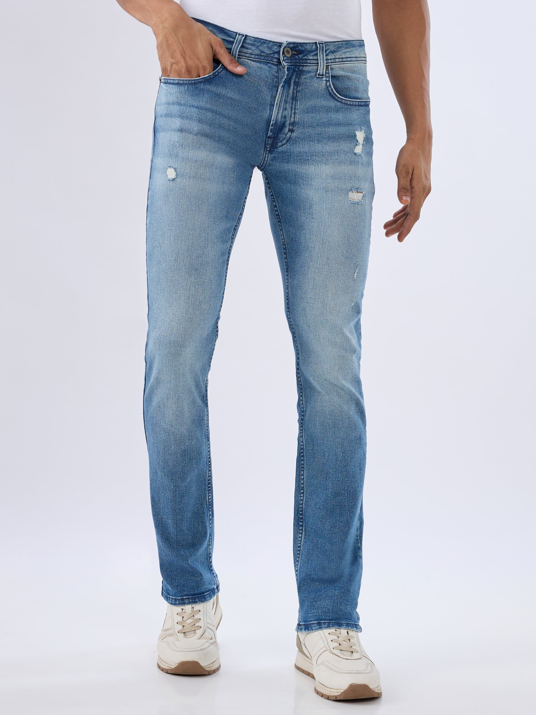 Men Rover Jeans Regular Fit Blue Mid Rise