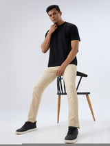Men Rover Jeans Regular Fit Sand Mid Rise
