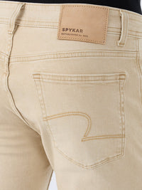 Men Rover Jeans Regular Fit Sand Mid Rise