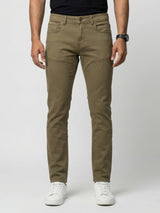 Men Rover Jeans Regular Fit Brown Mid Rise