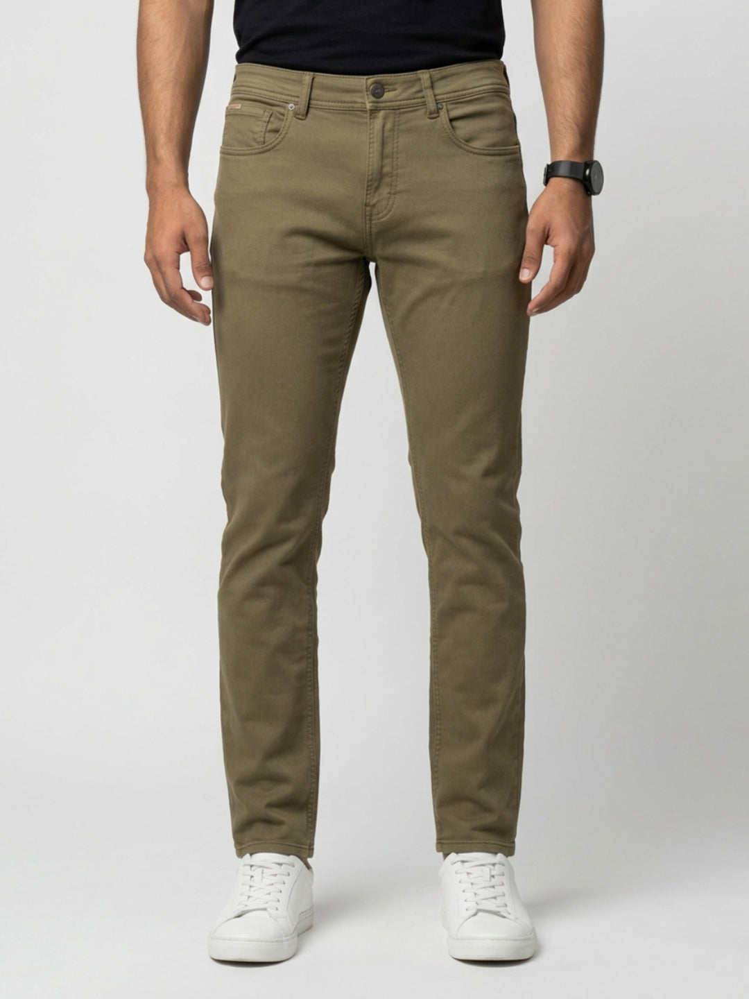 Men Rover Jeans Regular Fit Brown Mid Rise