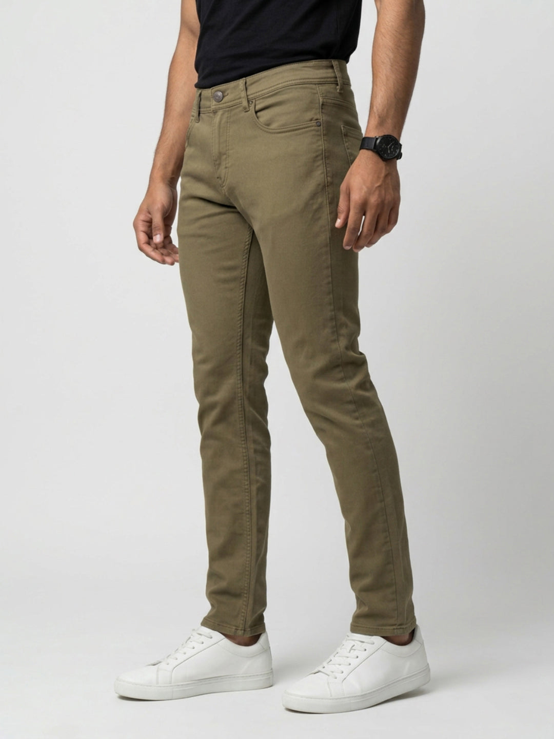 Men Rover Jeans Regular Fit Brown Mid Rise
