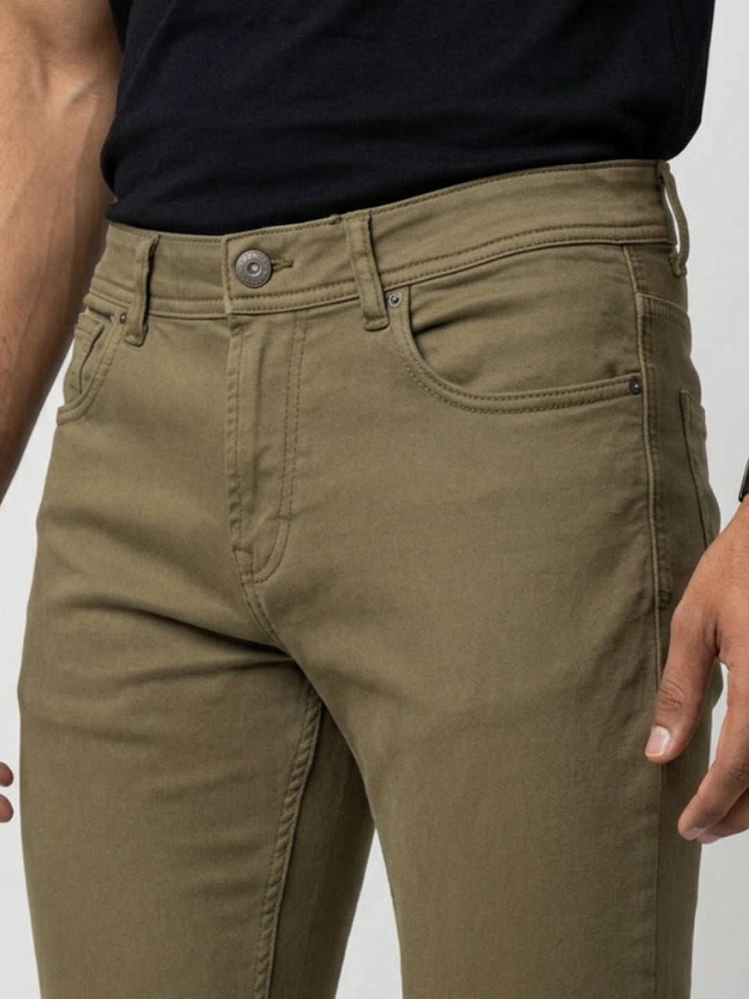 Men Rover Jeans Regular Fit Brown Mid Rise