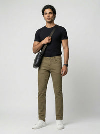 Men Rover Jeans Regular Fit Brown Mid Rise