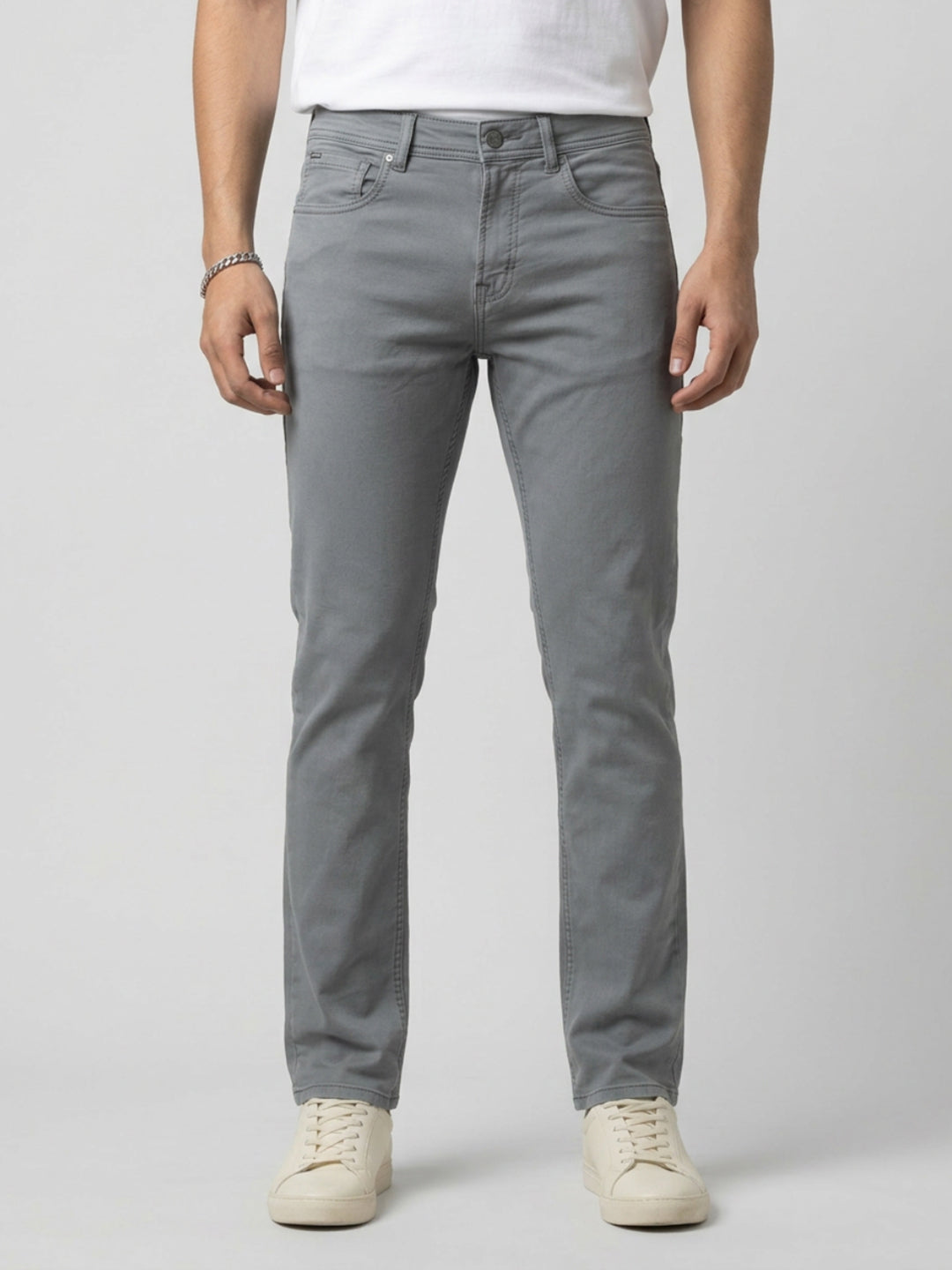 Men Rover Jeans Regular Fit Grey Mid Rise