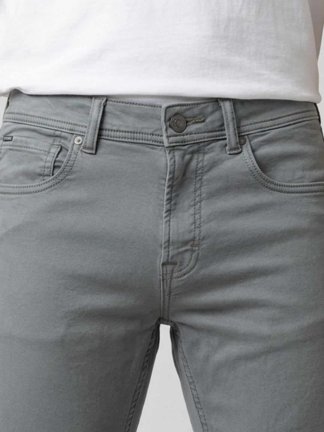 Men Rover Jeans Regular Fit Grey Mid Rise