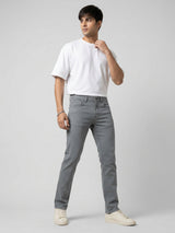 Men Rover Jeans Regular Fit Grey Mid Rise