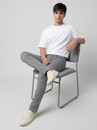 Men Rover Jeans Regular Fit Grey Mid Rise