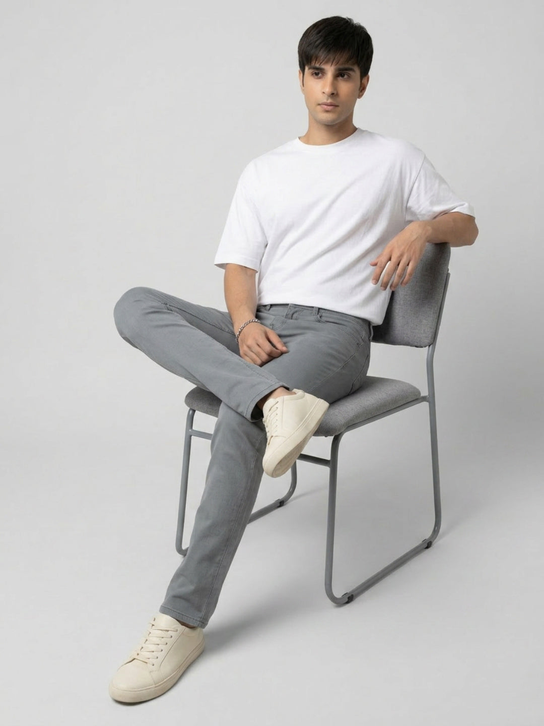 Men Rover Jeans Regular Fit Grey Mid Rise