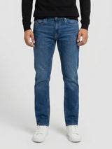 Men Rover Jeans Regular Fit Mid Blue Mid Rise