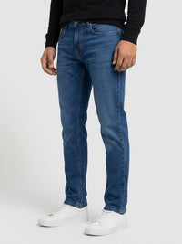 Men Rover Jeans Regular Fit Mid Blue Mid Rise