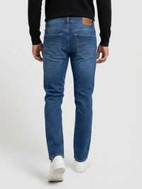 Men Rover Jeans Regular Fit Mid Blue Mid Rise
