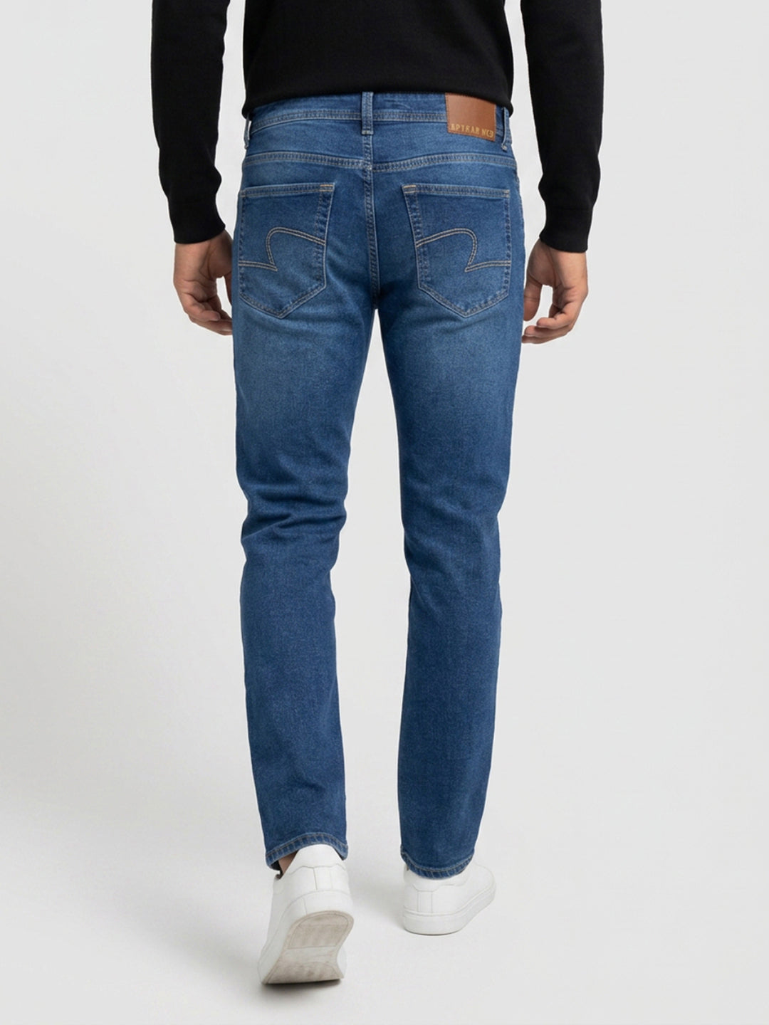 Men Rover Jeans Regular Fit Mid Blue Mid Rise