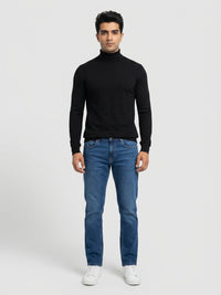 Men Rover Jeans Regular Fit Mid Blue Mid Rise