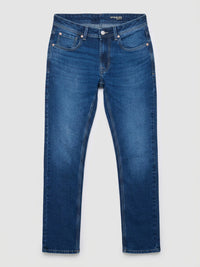 Men Rover Jeans Regular Fit Mid Blue Mid Rise