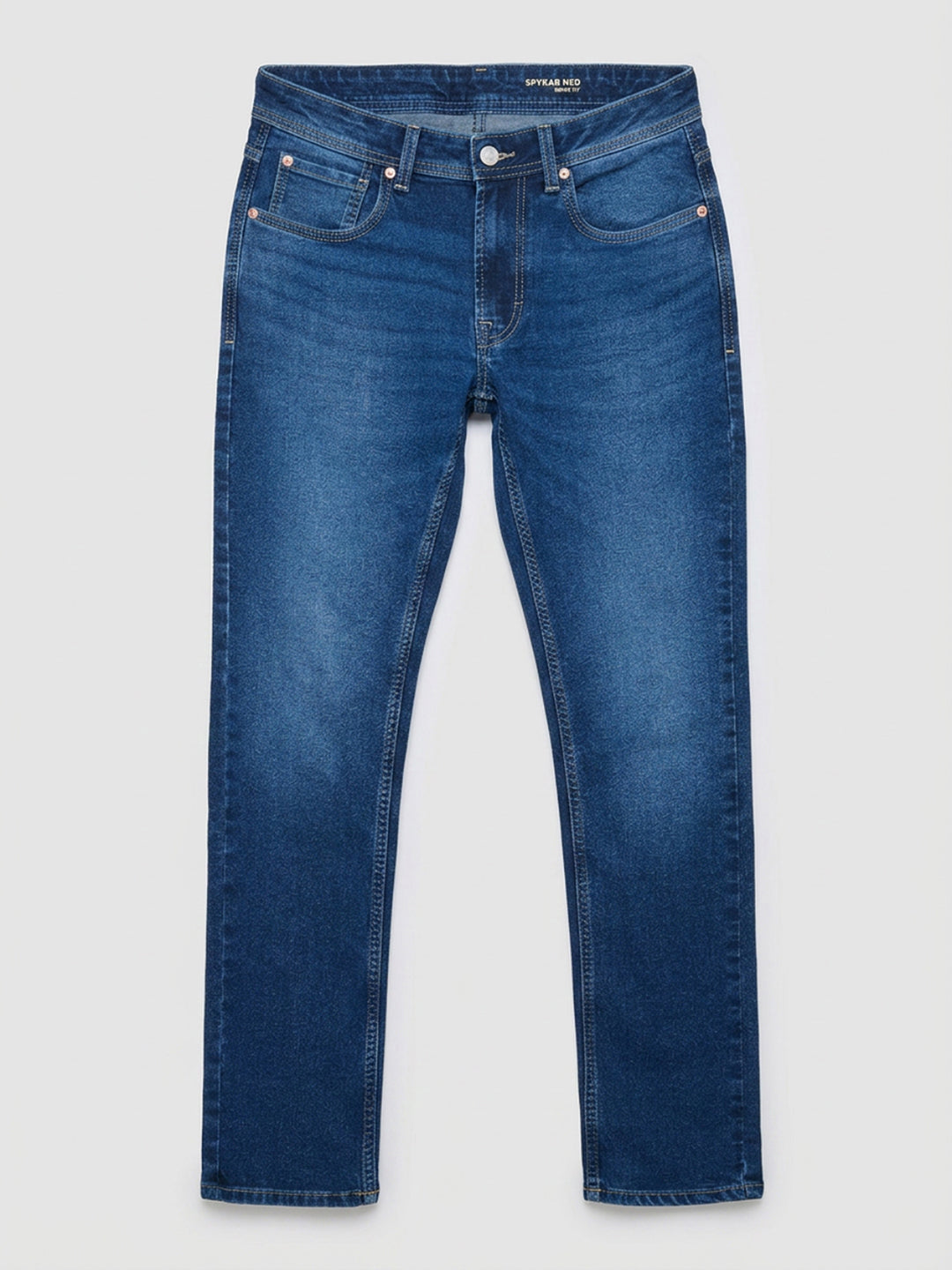 Men Rover Jeans Regular Fit Mid Blue Mid Rise