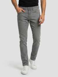 Men Rover Jeans Regular Fit Grey Mid Rise