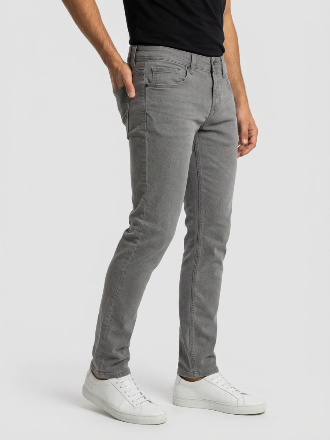 Men Rover Jeans Regular Fit Grey Mid Rise