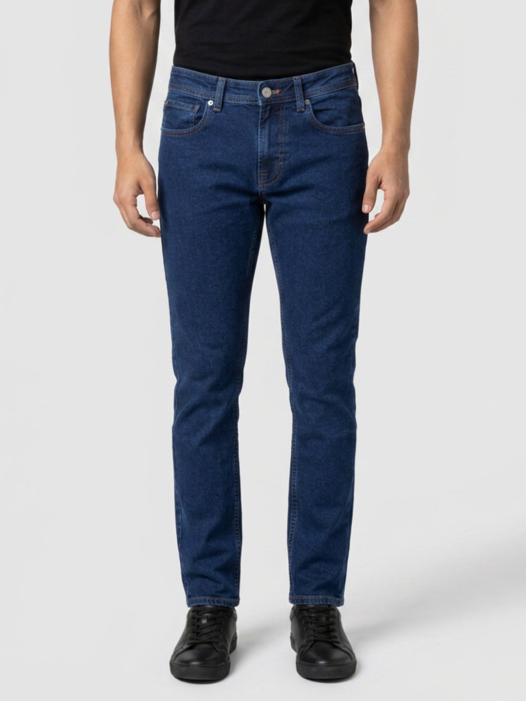 Men Rover Jeans Regular Fit Dark Blue Mid Rise